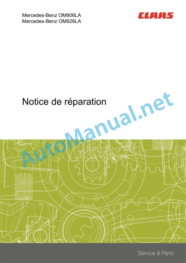 Alternative view of Claas Tucano 450-440 (C32) Combines Repair Manual FR