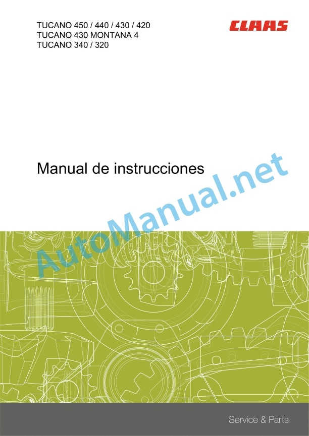 Alternative view of Claas Tucano 450-440 (L05) Combines Operator Manual ES