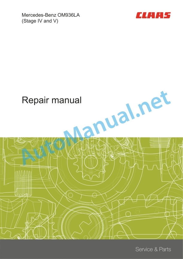 Alternative view of Claas Tucano 450-440 (L35) Combines Repair Manual EN