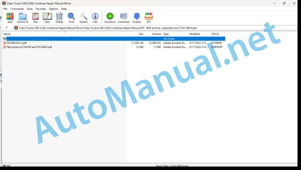 Claas Tucano 560 (C06) Combines Repair Manual EN