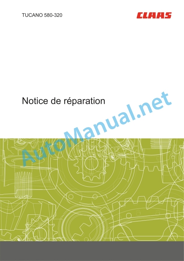 Alternative view of Claas Tucano 560 (L16) Combines Repair Manual FR