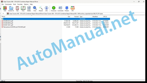 Claas Tucano 580 - 570 (C07) Combines Repair Manual EN