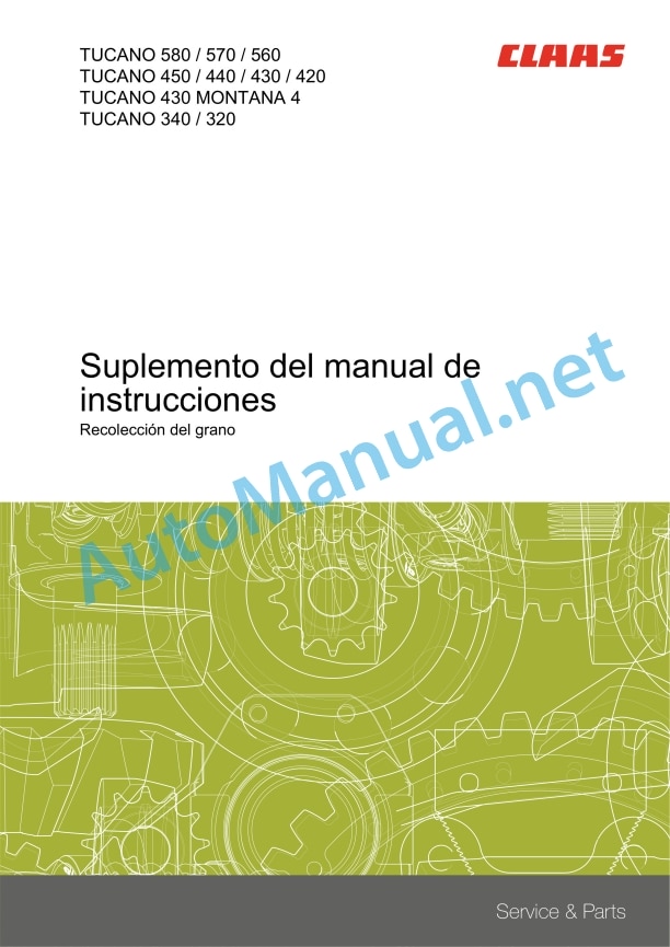 Alternative view of Claas Tucano 580-570 (C38) Combines Operator Manual ES