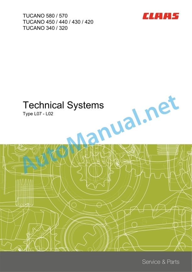 Alternative view of Claas Tucano 580-570 (L07) Combines Technical System EN