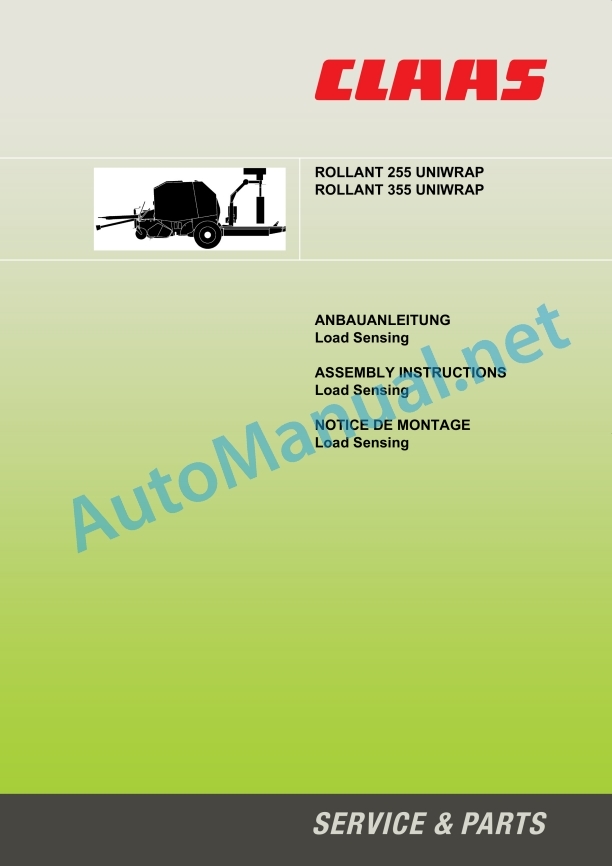 Claas Uniwrap (767) Balers Assembly Instruction EN 5 Claas Uniwrap (767) Balers Assembly Instruction EN - Image 5
