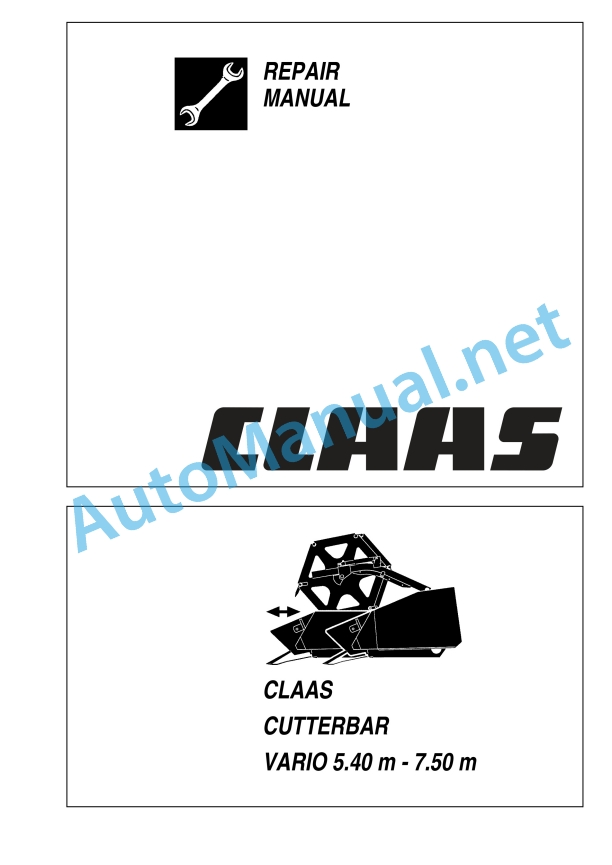 Alternative view of Claas V1050-V540 Vario Lexion Tucano (716) Combines Repair Manual EN