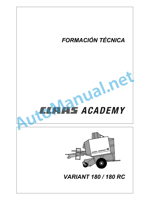Alternative view of Claas Variant 180 Roto Cut (048) Baler Technical System ES