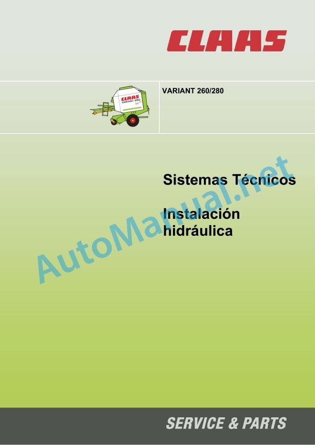 Alternative view of Claas Variant 260 Rc (732) Baler Technical System ES