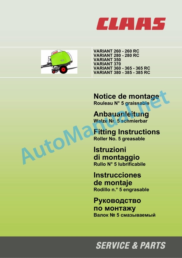 Claas Variant 350 (770) Balers Assembly Instruction EN 4 Claas Variant 350 (770) Balers Assembly Instruction EN - Image 4