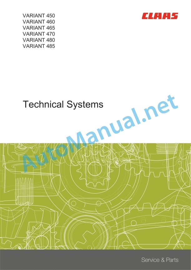 Alternative view of Claas Variant 350 (770) Balers Technical System EN