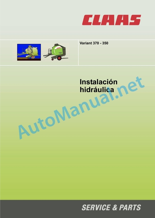 Alternative view of Claas Variant 370 (771) Baler Technical System ES