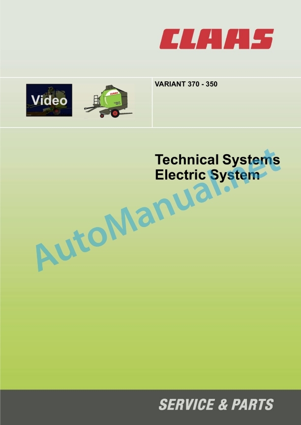 Claas Variant 370 (771) Balers Technical System EN 4 Claas Variant 370 (771) Balers Technical System EN - Image 4