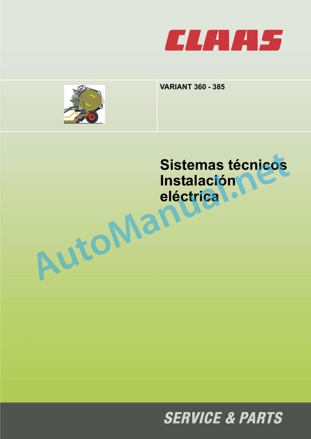 Claas Variant 485 480 385 380 Rc Rf (752) Baler Technical System ES 3 Claas Variant 485 480 385 380 Rc Rf (752) Baler Technical System ES - Image 3