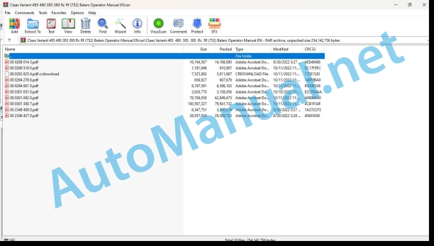 Claas Variant 485 480 385 380 Rc Rf (752) Balers Operator Manual EN
