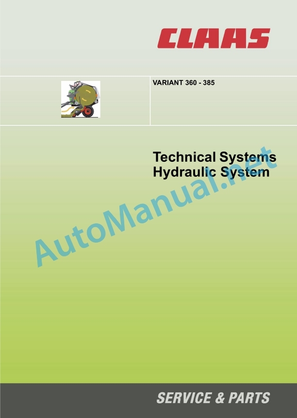 Claas Variant 485 480 385 380 Rc Rf (752) Balers Technical System EN 4 Claas Variant 485 480 385 380 Rc Rf (752) Balers Technical System EN - Image 4