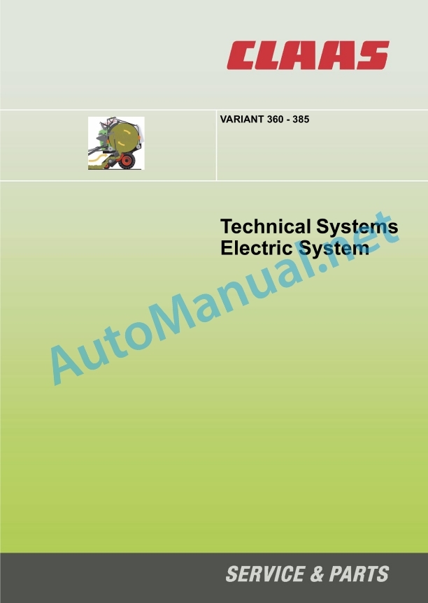 Claas Variant 485 480 385 380 Rc Rf (752) Balers Technical System EN 5 Claas Variant 485 480 385 380 Rc Rf (752) Balers Technical System EN - Image 5