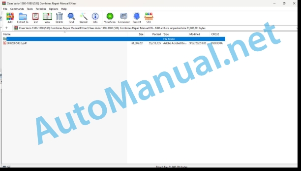 Claas Vario 1380-1080 (536) Combines Repair Manual EN