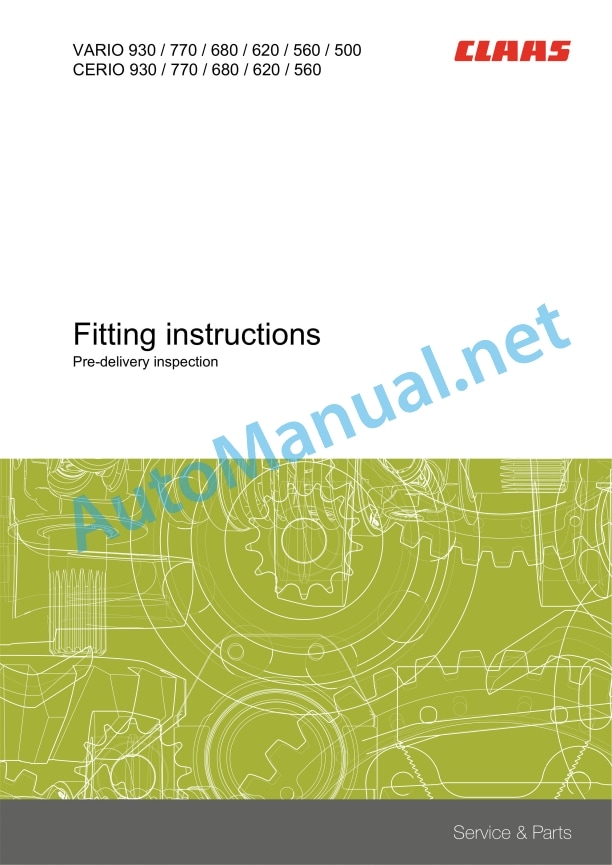 Claas Vario 930-500 Cerio 930-560 (528) Combines Operator Manual EN 7 Claas Vario 930-500 Cerio 930-560 (528) Combines Operator Manual EN - Image 7