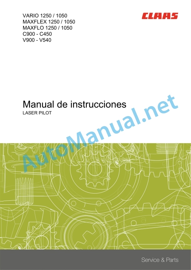 Alternative view of Claas Vario 930-500 Cerio 930-560 (528) Combines Operator Manual ES
