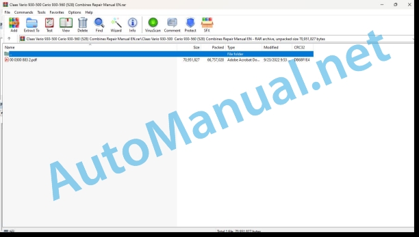 Claas Vario 930-500 Cerio 930-560 (528) Combines Repair Manual EN
