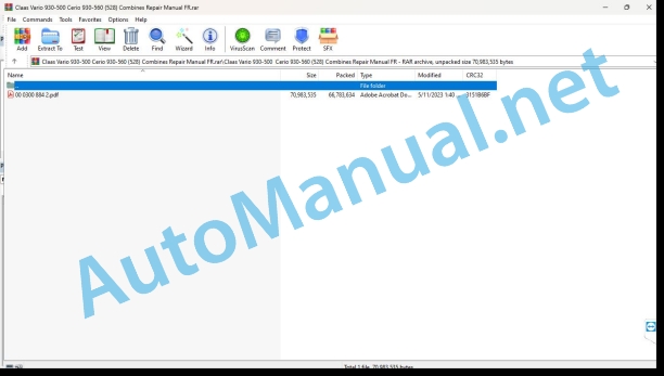 Claas Vario 930-500 Cerio 930-560 (528) Combines Repair Manual FR