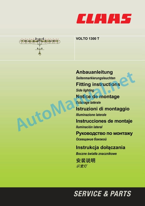 Claas Volto 1320 T 1300 T (631) Tedders Assembly Instruction EN 16 Claas Volto 1320 T 1300 T (631) Tedders Assembly Instruction EN - Image 16