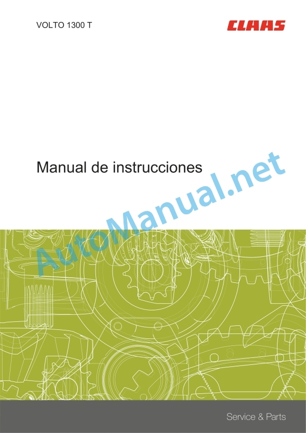 Alternative view of Claas Volto 1320 T 1300 T (631) Tedders Operator Manual ES