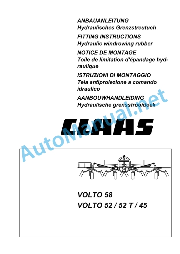 Claas Volto 52 (630) Tedders Assembly Instruction EN 8 Claas Volto 52 (630) Tedders Assembly Instruction EN - Image 8