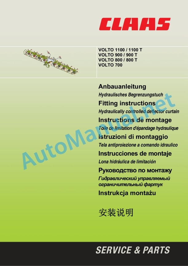 Claas Volto 900 900 T (G54) Tedders Assembly Instruction EN 21 Claas Volto 900 900 T (G54) Tedders Assembly Instruction EN - Image 21