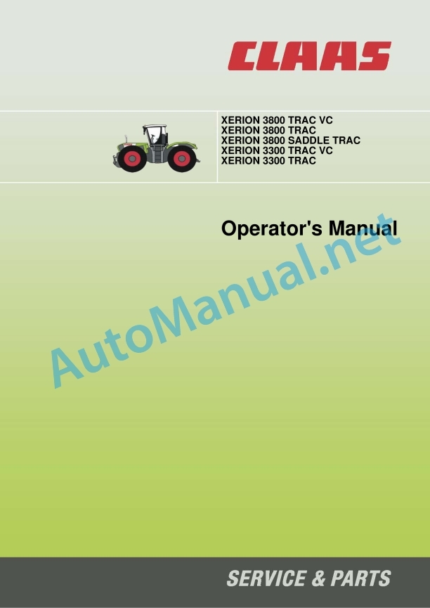Claas Xerion 3800-3300 (781) Tractors Operator Manual EN 5 Claas Xerion 3800-3300 (781) Tractors Operator Manual EN - Image 5