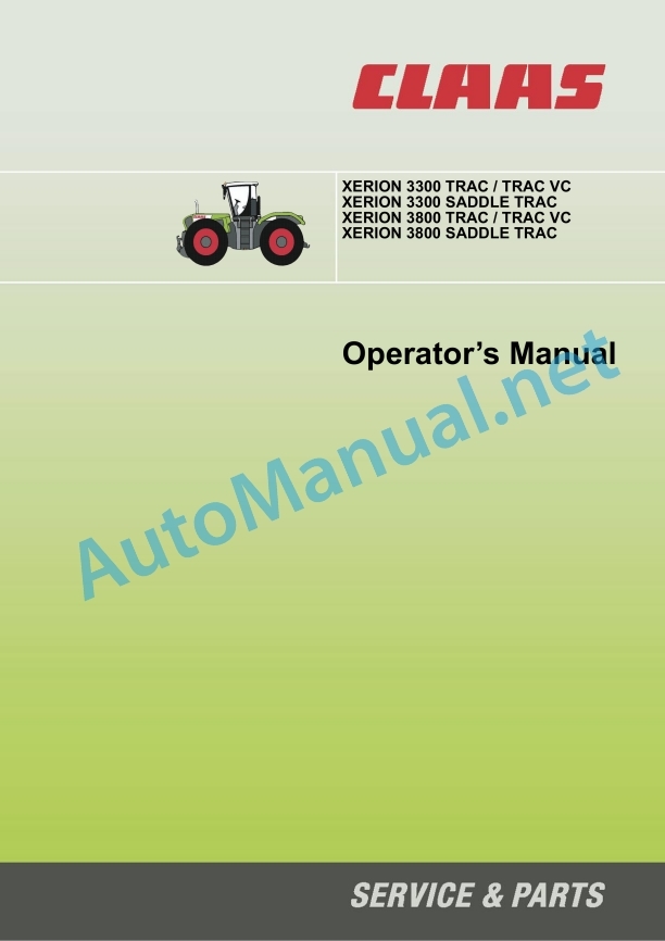 Claas Xerion 3800-3300 (781) Tractors Operator Manual EN 8 Claas Xerion 3800-3300 (781) Tractors Operator Manual EN - Image 8