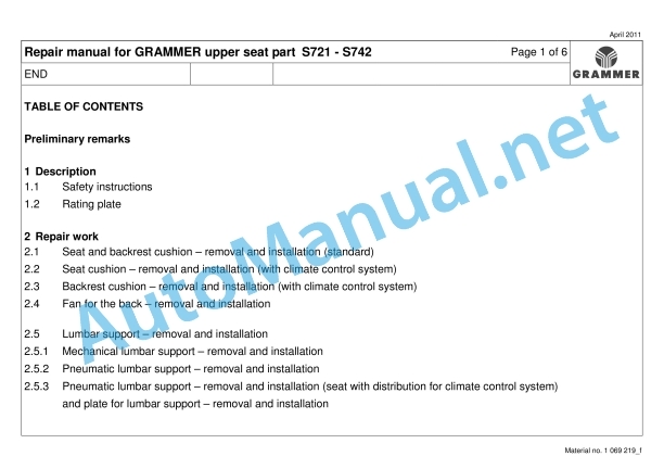 Claas Xerion 5000-4000 (782) Tractors Repair Manual EN 7 Claas Xerion 5000-4000 (782) Tractors Repair Manual EN - Image 7