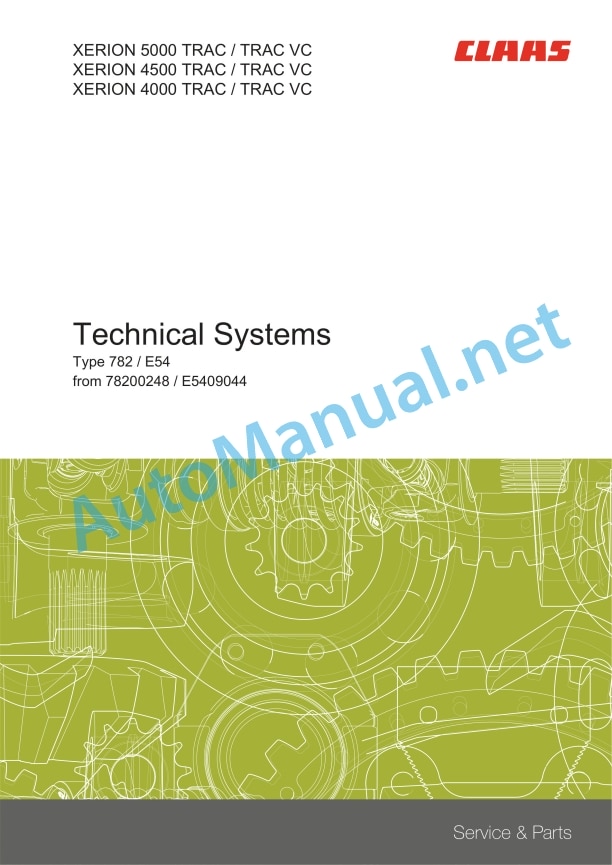 Claas Xerion 5000-4000 (782) Tractors Technical System EN 8 Claas Xerion 5000-4000 (782) Tractors Technical System EN - Image 8