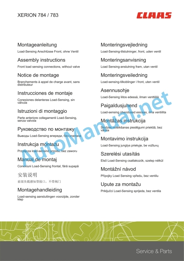 Claas Xerion 5000-4000 (783) Tractors Assembly Instruction EN 37 Claas Xerion 5000-4000 (783) Tractors Assembly Instruction EN - Image 37