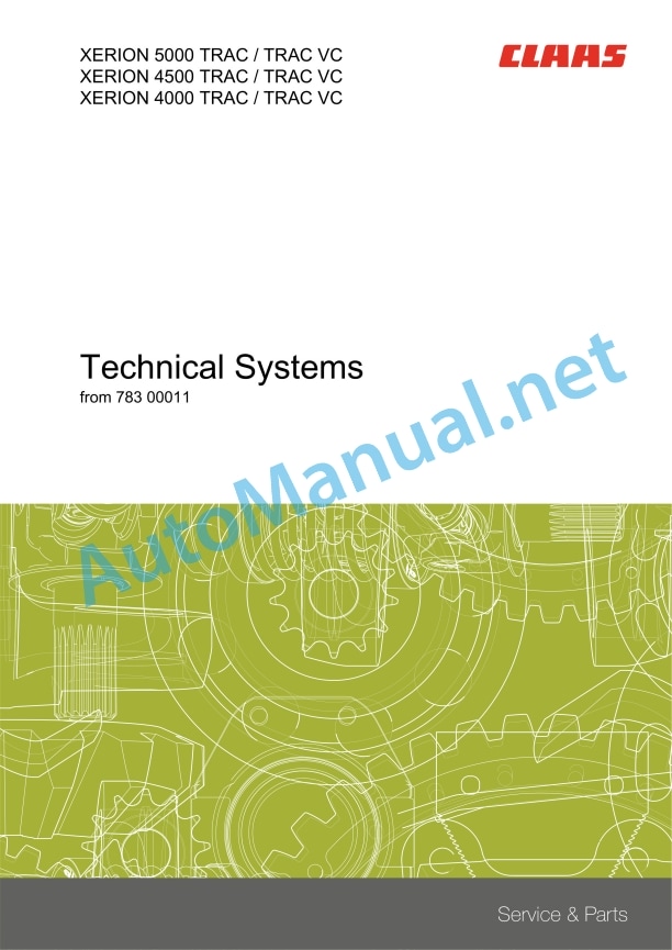 Claas Xerion 5000-4000 (783) Tractors Technical System EN 3 Claas Xerion 5000-4000 (783) Tractors Technical System EN - Image 3