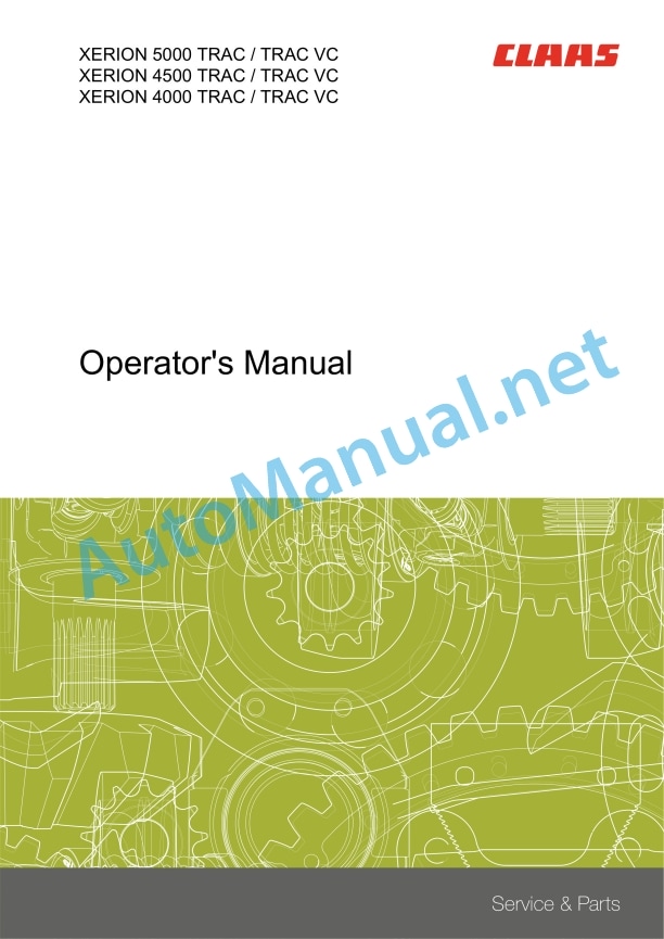 Claas Xerion 5000-4500 Trac (E54) Tractors Operator Manual EN 4 Claas Xerion 5000-4500 Trac (E54) Tractors Operator Manual EN - Image 4