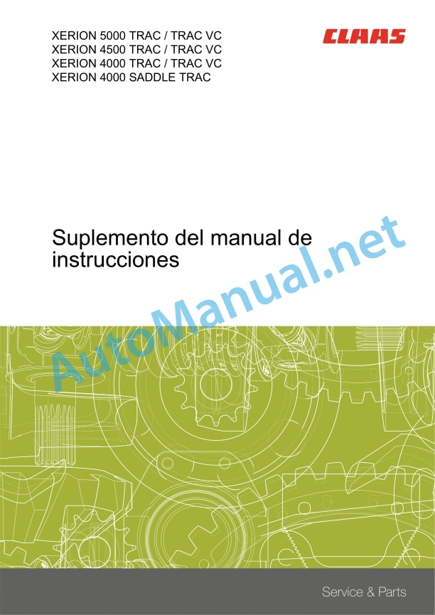 Alternative view of Claas Xerion 5000-4500 Trac (E54) Tractors Operator Manual ES