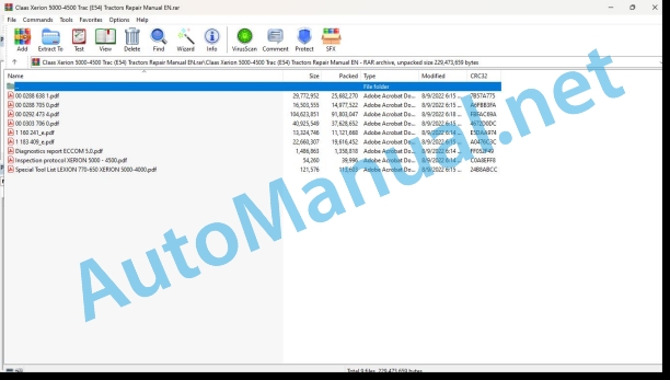 Claas Xerion 5000-4500 Trac (E54) Tractors Repair Manual EN