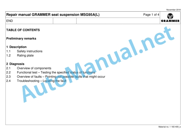 Claas Xerion 5000-4500 Trac (E54) Tractors Repair Manual EN 7 Claas Xerion 5000-4500 Trac (E54) Tractors Repair Manual EN - Image 7