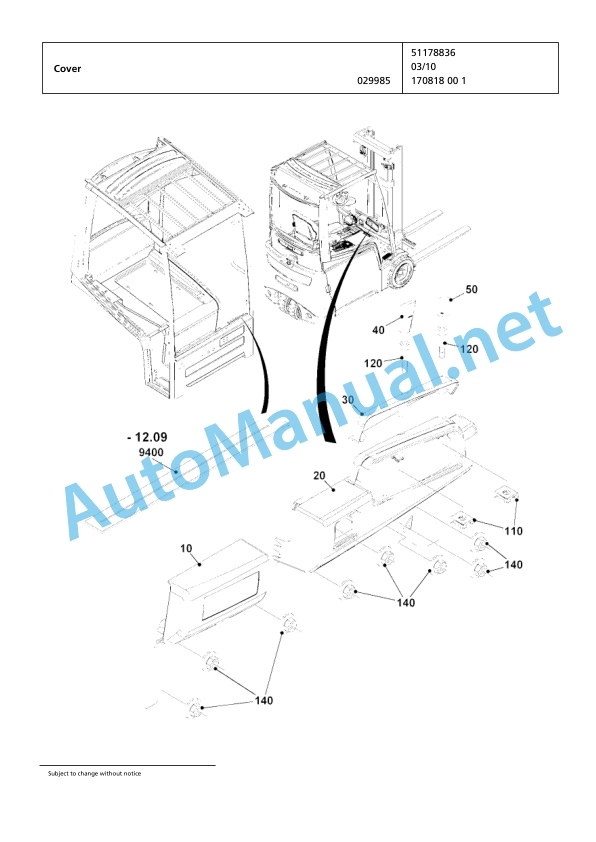 Alternative view of Jungheinrich Forklift 2ET3000 Spare Parts Manual FN426401