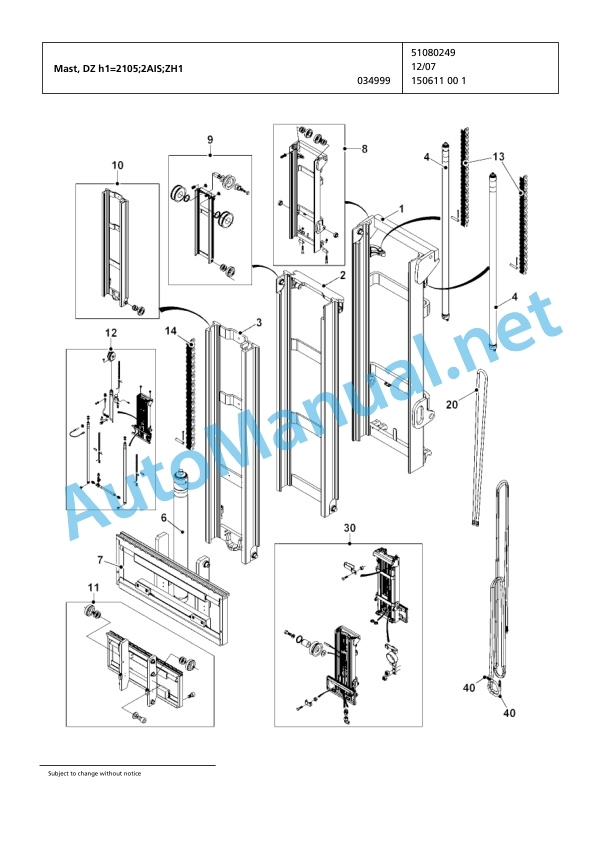 Jungheinrich Forklift 2ET3000 Spare Parts Manual FN426402 3 Jungheinrich Forklift 2ET3000 Spare Parts Manual FN426402 - Image 3