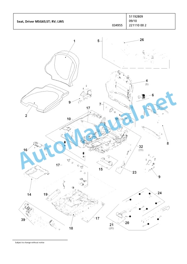 Alternative view of Jungheinrich Forklift 2ET4000 Spare Parts Manual FN426332