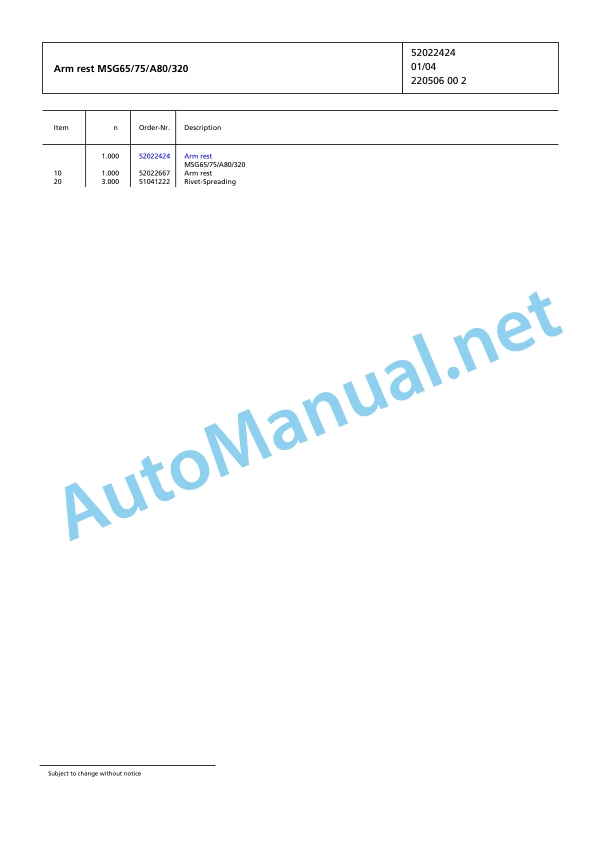 Alternative view of Jungheinrich Forklift 2ET4000 Spare Parts Manual FN427122