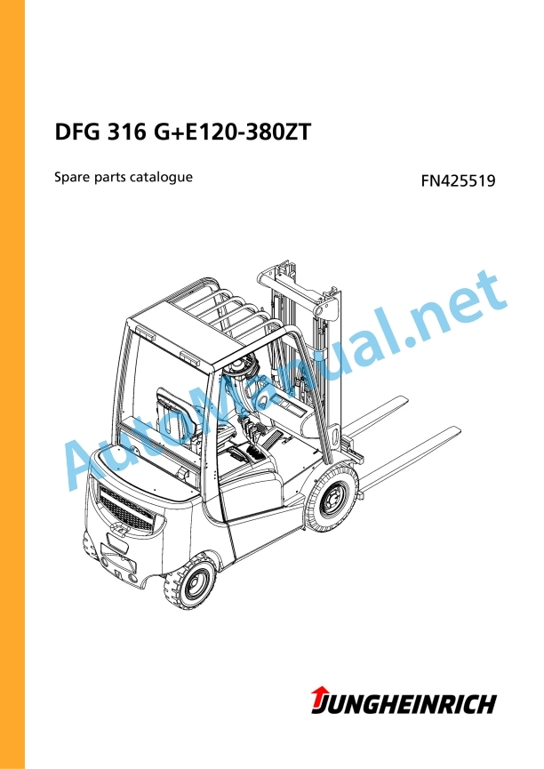 Jungheinrich Forklift DFG 316 G+E120-380ZT Spare Parts Manual FN425519