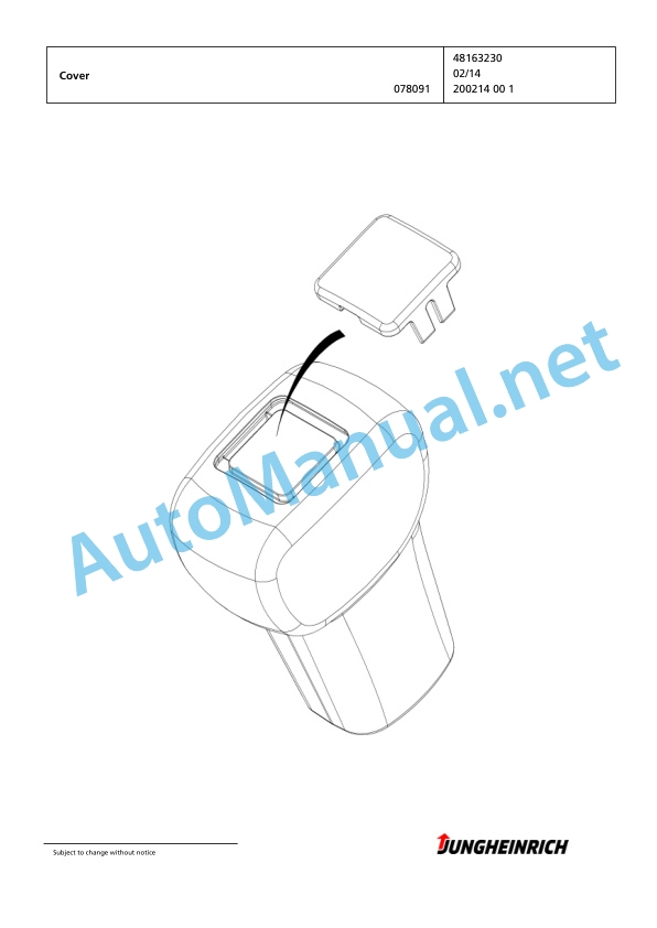 Alternative view of Jungheinrich Forklift DFG 316 GE115-310ZT Spare Parts Manual FN423205