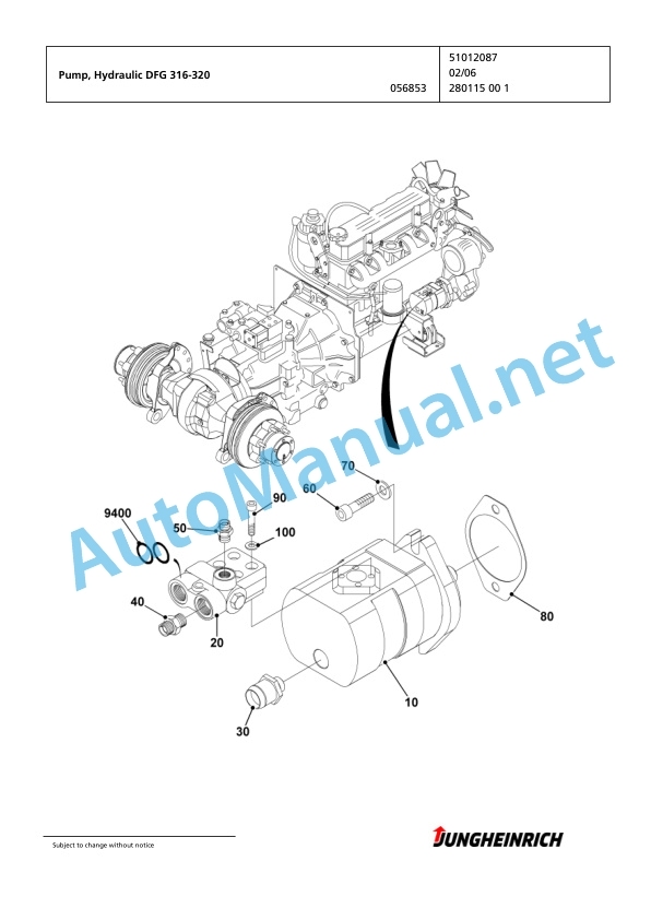 Jungheinrich Forklift DFG 316 GE115-310ZT Spare Parts Manual FN423442 5 Jungheinrich Forklift DFG 316 GE115-310ZT Spare Parts Manual FN423442 - Image 5
