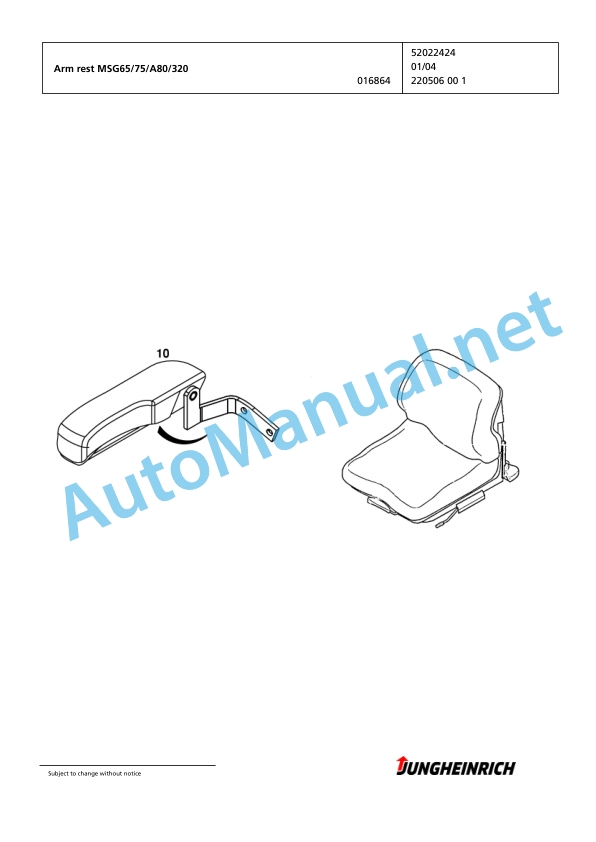 Alternative view of Jungheinrich Forklift DFG 316 GE115-330ZT Spare Parts Manual FN423417