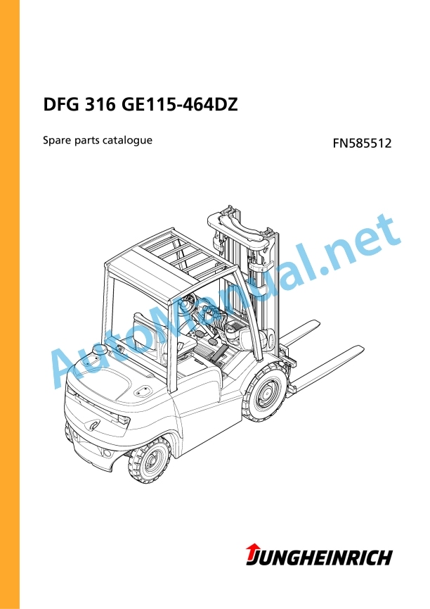Jungheinrich Forklift DFG 316 GE115-464DZ Spare Parts Manual FN585512