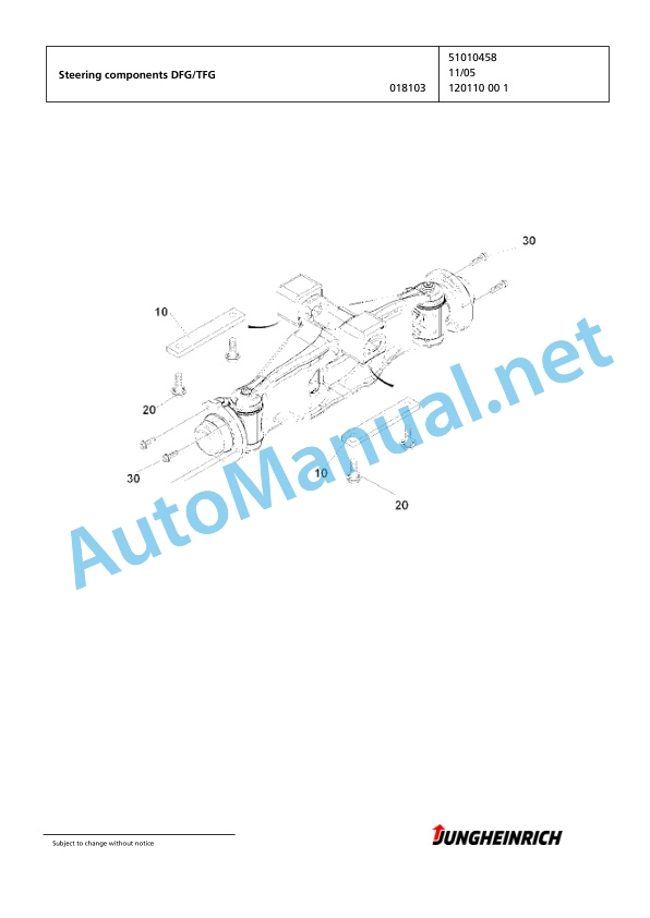 Jungheinrich Forklift DFG 316s G-450DZ Spare Parts Manual FN425702 4 Jungheinrich Forklift DFG 316s G-450DZ Spare Parts Manual FN425702 - Image 4
