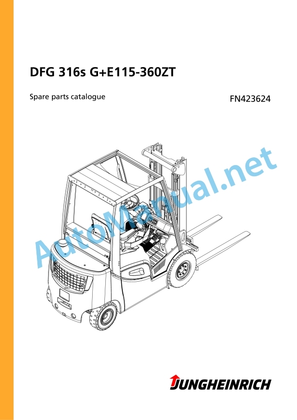 Jungheinrich Forklift DFG 316s G+E115-360ZT Spare Parts Manual FN423624